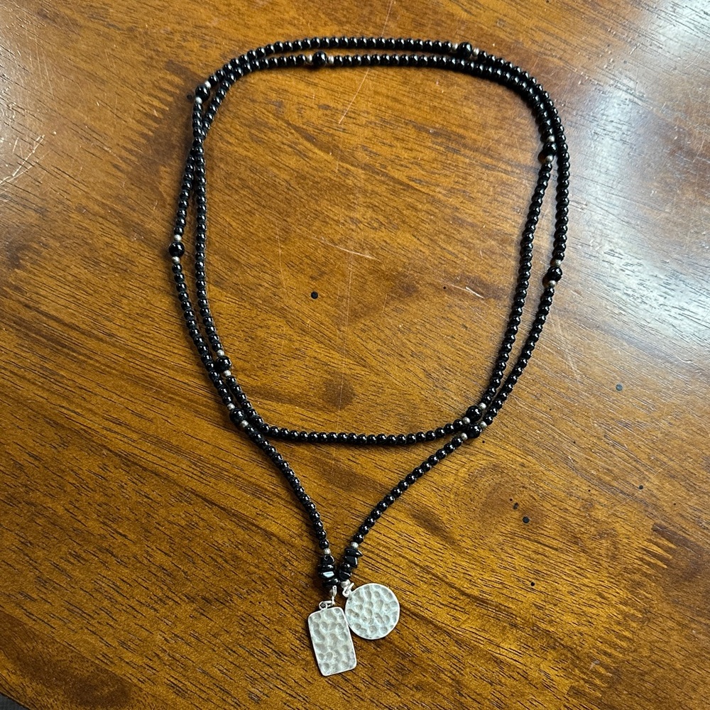 Silpada Black Onyx Lariat Wrap Necklace